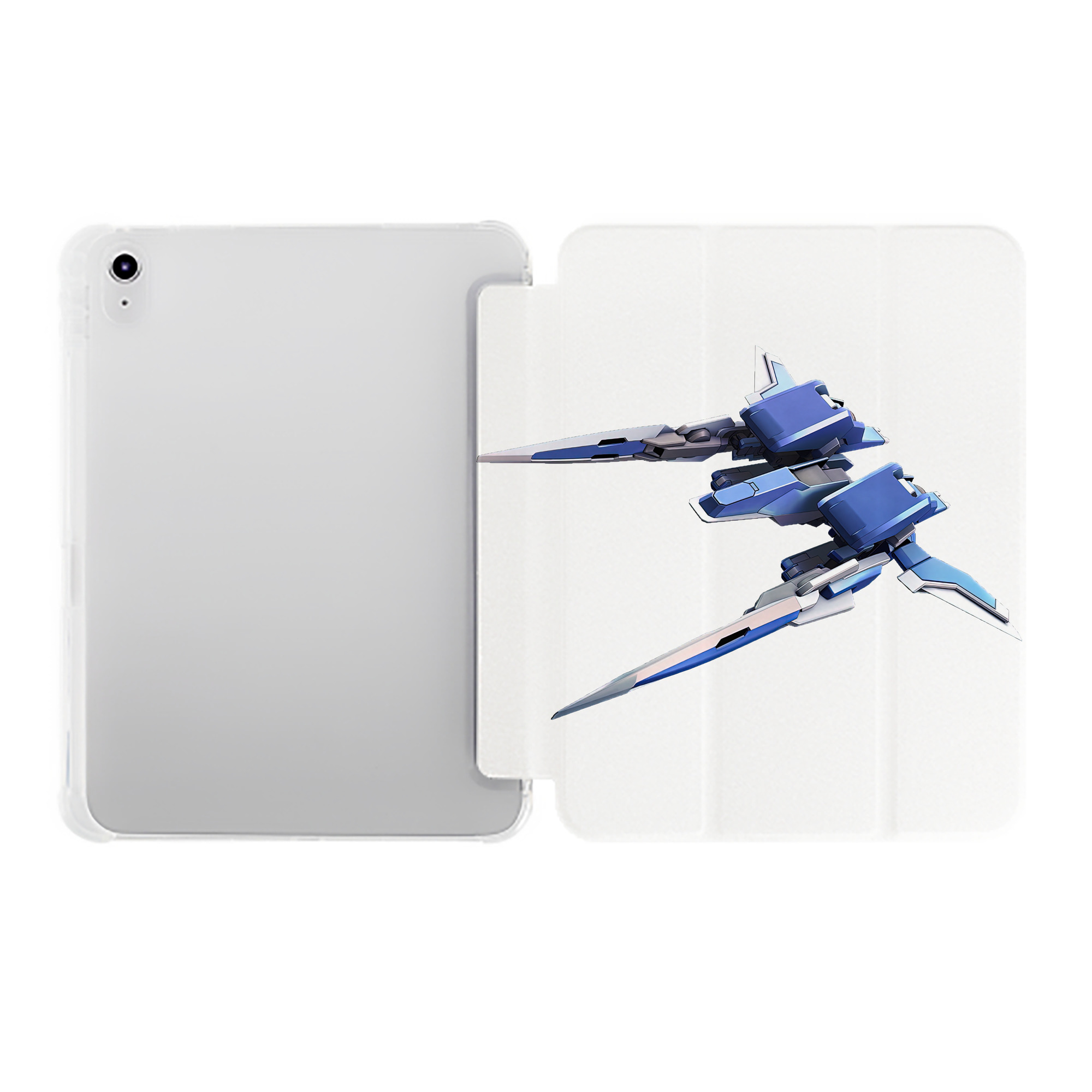 （画像用） 機動戦士ガンダム Mobile Suit Gundam IPad ケース ペン収納付き 三つ折りスタンド PUレザー×シリコン 対応機種9.5/10.5/10.9インチ